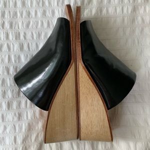 Rachel Comey Black Patent Wedge Heel Size 6.5
